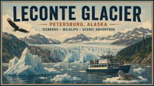 Illustration of LeConte Glacier in Petersburg Alaska